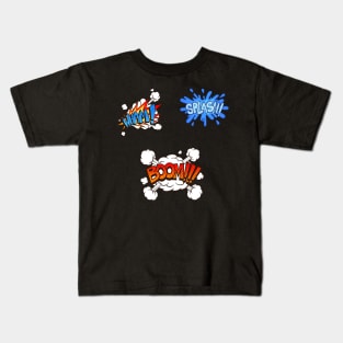 Comic Book Funny Sound Effects Pack Kids T-Shirt